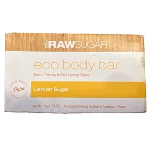Raw Sugar Eco Body Bar Lemon Sugar Vegan 5 oz Soap